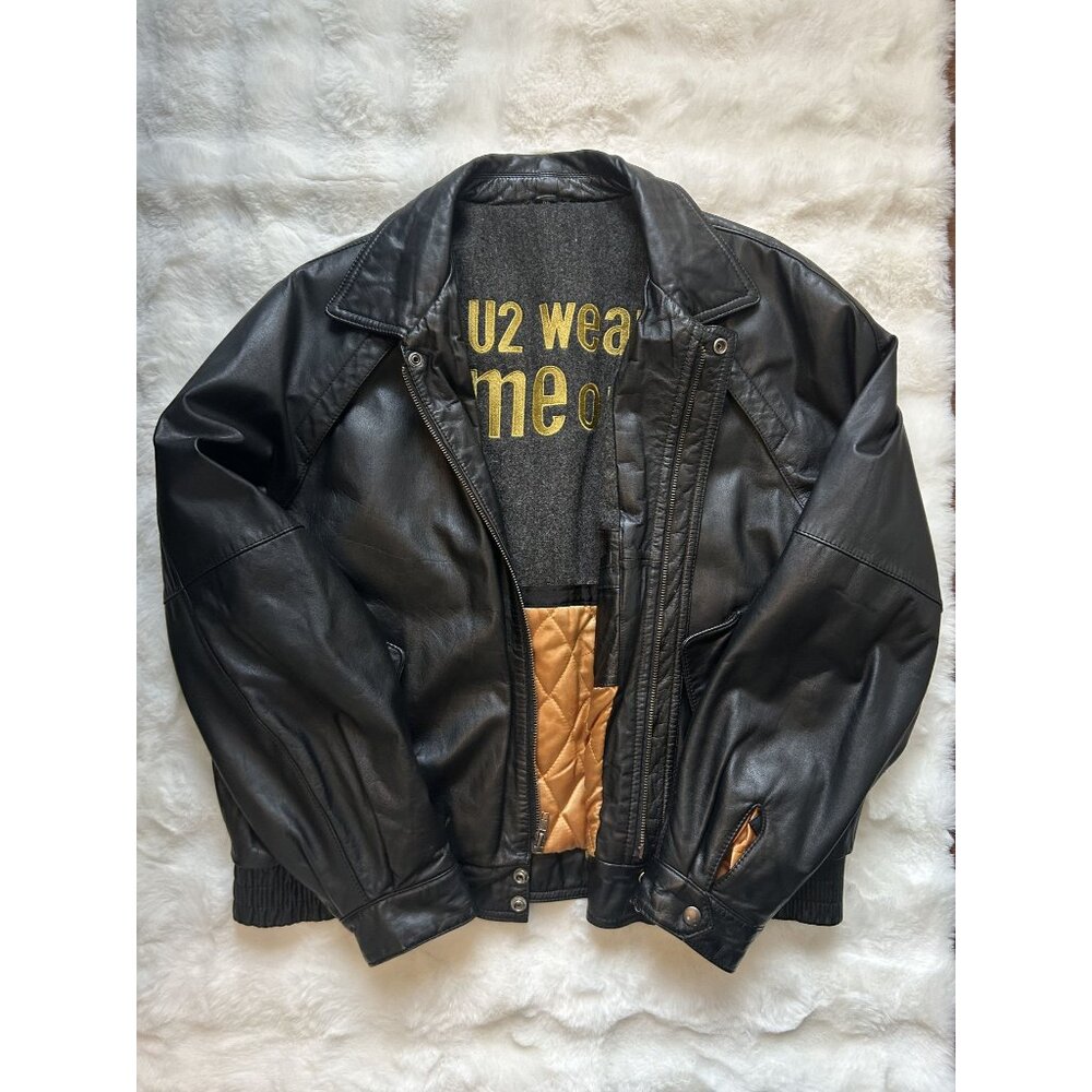 Men's U2 Wear Me Out Genuine Leather Leather Jacket Size 44